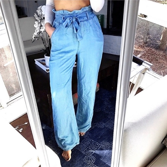 โ๏ธMORE SIZES ADDED! โ๏ธWide Leg Blue Pants! ๐ - Picture 4 of 7